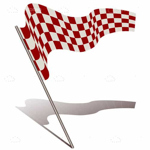 Red and White Checkered Flag